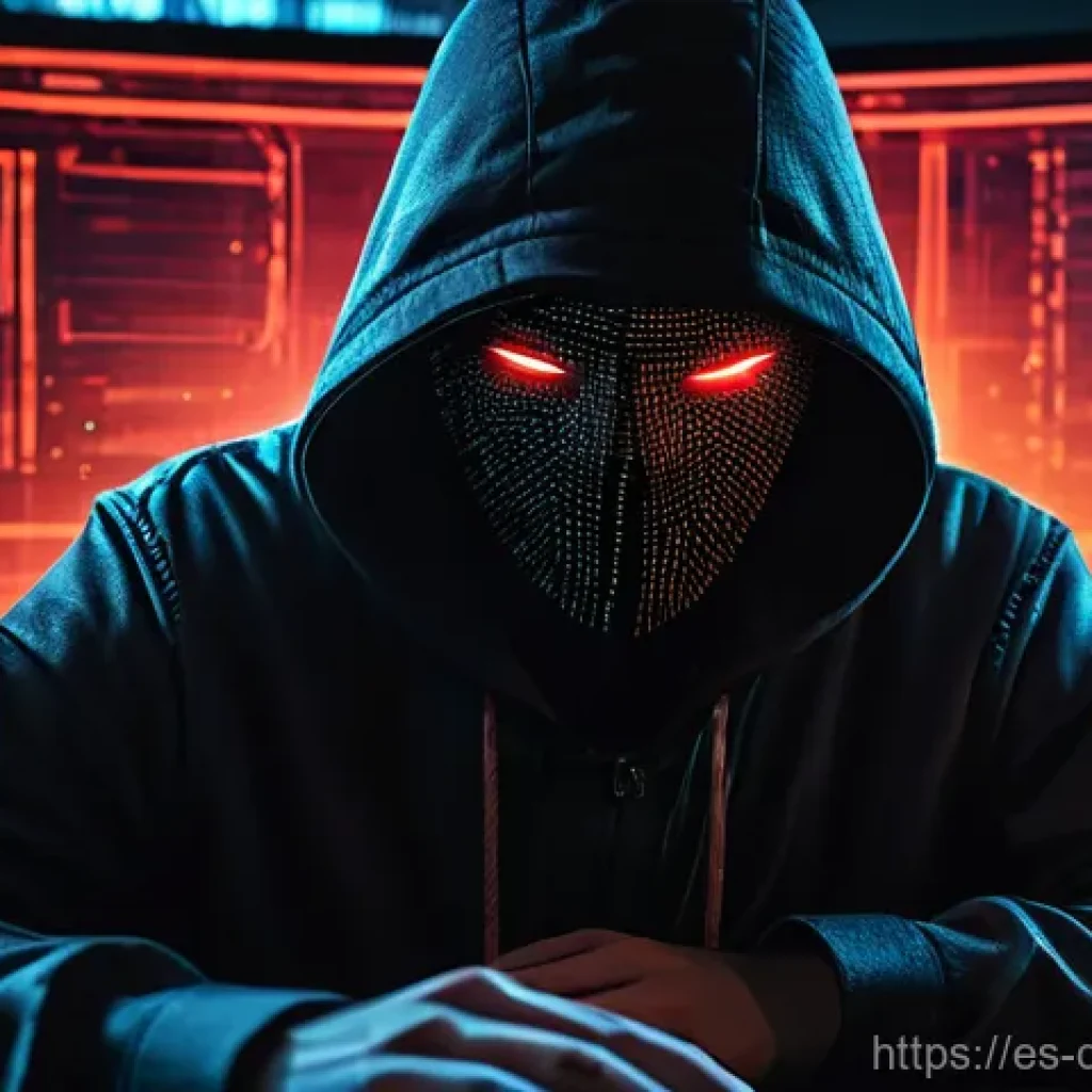 디지털 통화 도입 시 발생할 수 있는 문제점 - **Prompt 1: The Shadow of Cyberattacks**
A highly detailed digital painting depicting a young ad...